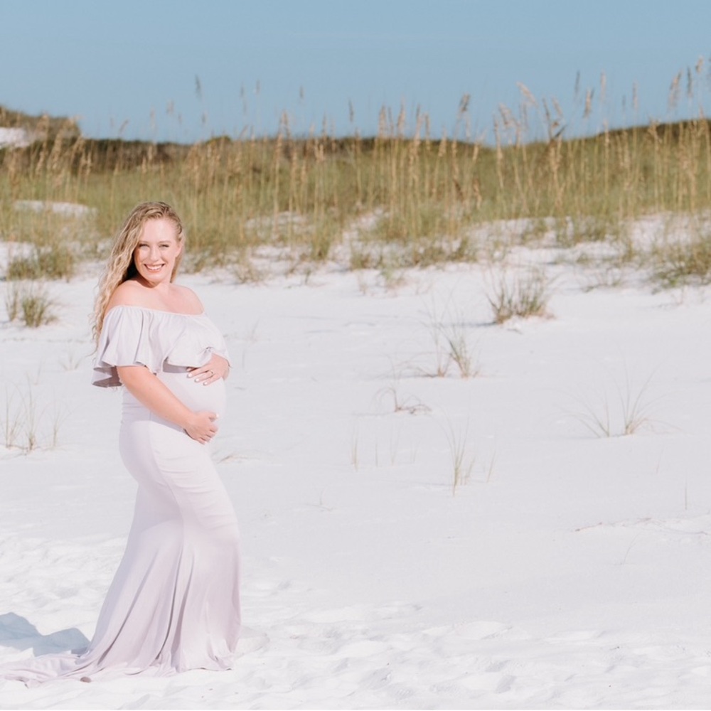 Lavender Maternity Photoshoot Dress